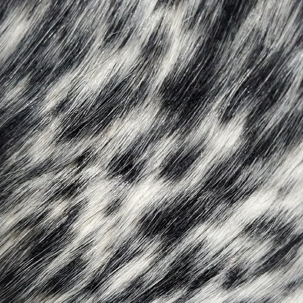 NWOT Black and White Leather Hair On Hide Medicine Bag Bead Detail Mohawk Native